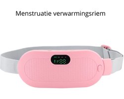 Exitosas Warmtekussen tegen menstruatiepijn - menstruatie warmteband - voor vrouwen - riem - roze - trillingen - buik - oplaadbaar met USB kabel - taille