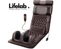 Full Body Massage mat, Massage matras, Massage kussen - Trilfunctie - Shiatsu - Rug, Taille, Middel, Nek, Benen, Schouder, Bil, Kuiten, Heup - Verwarmd - Timer - Trilfunctie - 9 standen, Relax, Stress Verlichting, Ontspanning, Wellness, Vibratie