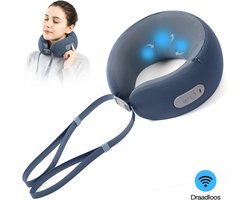 Home Vibes® Nekmassage Apparaat – Massage Reiskussen – Massage Apparaat – Memory Foam Vulling – Draadloos Gebruiken - Nekkussen - 2 Massage Standen – Donker Blauw