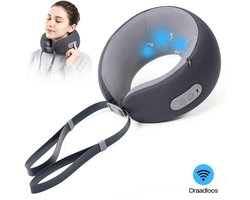 Home Vibes® Nekmassage Apparaat – Massage Reiskussen – Massage Apparaat – Memory Foam Vulling – Draadloos Gebruiken - Nekkussen - 2 Massage Standen – Donker Grijs