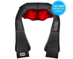 Infinity Goods Draadloos Shiatsu Massagekussen - Elektrisch - Nek, Schouder en Rug - Warmtefunctie - 8 Massagekoppen - Massageapparaat