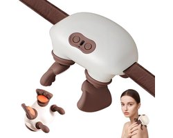 Kraftverdia - 4D nekmassager - Bionische Nek - Met 3 speed settings, 2 temperature settings - schoudermassager - Geschikt voor het verlichten van nekpijn en het ontspannen van spieren - Wit