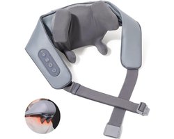 Livista Draagbare Nekmassageapparaat - Elektrische Nek- en Schoudermassage - Ontspanning en Pijnverlichting - Verwarming - Betere Bloedsomloop