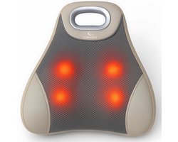 LunaSea's Massage Kussen - Nekmassage Apparaat - Massagestoel - Massagekussen - Draadloos - Warmtefunctie met Infrarood - Vibratiemassage - Voor Nek, Rug en Benen