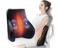Massagekussen lendenwervelkussen met 3 massagemodi en warmtestanden verstelbare riemen - thuis kantoor praktische geschenken massage matras