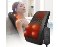 massagekussen - Massage Apparaat met Verwarming – Voor Nek, Schouders & Lichaam – Met Tril- en Drukfunctie – Unisex Cadeau voor Ontspanning Thuis of op Reis