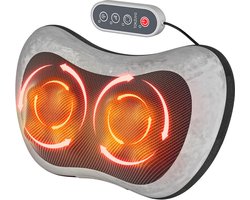 Massagekussen met Warmtefunctie en Afstandsbediening – Ergonomische Shiatsu Rugmassager met 8 Nodes en 3 Snelheden