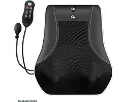 MassageMoods - Shiatsu -Massage Stoel - Massage Kussen - Massage Apparaat - Rugmassage - Rugkussen - Hoofdmassage - Nekmassage - Halsmassage - Voetmassage