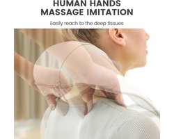 Mini Nekmassageapparaat met Warmte - Elektrisch Massageapparaat voor Schouders en Nek, Diepe Spierontspanning Thuis
