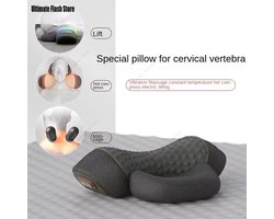 Molain Verwarmde Nekmassage Apparaat - Warmte massagekussen - 3 modi - Oplaadbaar - Ergonomisch - Donker grijs