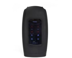 Multifunctionele handmassager met verwarming en trillingen, 6 massagestanden, meerdere trillingsintensiteiten, zwart.