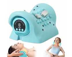Nek Massager - Elektrische massagenekkussen - EMS Technologie - Verwarmde Functie - Draadloos Ontwerp - 6 Massagestanden - Voor Thuis en Kantoor