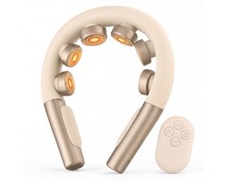 Nekmassage Apparaat Draadloos met Warmte - Shiatsu Massagekussen Rug - Massage voor Nek en Schouder - Rugmassage Apparaten Elektrisch - Massageapparaat Massagetoestel - Neck Back Massager