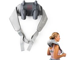Nekmassage Apparaat - Rugmassage Apparaten - Schoudermassage - Nekmassage - 6D - 6 Massageknopen - Handgrepen en Riem - Warmtefunctie - Oplaadbaar