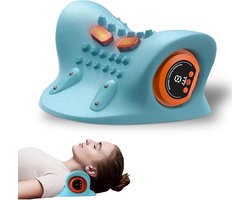 Nekmassageapparaat met warmte, 3D-nekmassage, draadloos massageapparaat voor nek, 3 modi en 6 intensiteitsniveaus