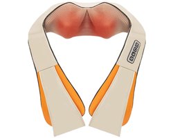 Nekmassager - Rug-, nek- en schoudermassager - Met verwarmingsfunctie - Elektrische Shiatsu-massager - Nekmassager - Cadeau voor mama, papa, dames en heren - Beige