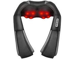 Nekmassager - Rug-, nek- en schoudermassager - Met verwarmingsfunctie - Elektrische Shiatsu-massager - Nekmassager - Cadeau voor mama, papa, dames en heren - Grijs