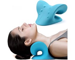 Nekstretcher - Nekmassage Apparaat Kussen - Nekpijn en Rugklachten Tractie Apparaat - Nekkussen - Shiatsu Massagekussen-Blauw