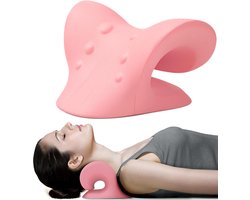 Nekstretcher - Nekmassage Apparaat Kussen - Nekpijn en Rugklachten Tractie Apparaat - Nekkussen - Shiatsu Massagekussen-Roza