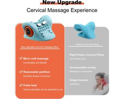 Nekstretcher - Nekmassage Kussen - Nekmassage Apparaat - Massage Nekkussen - met verwarming - 3 modi-6 instelbar - Shiatsu Massagekussen Draadloose frequenties