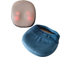 Pressplus Massagekussen Blue - inclusief infrarood inclusief speciale hoes voor uw voeten - Shiatsumassage - Infrarood - 2 draairichtingen - 4 infraroodpunten - helpt tegen kramp - zorgt voor ontspanning - draadloos op accu te gebruiken