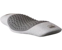 RM Store® - Ergonomische Taillesteunkussen - Massage Apparaat - Traagschuim - Met Warmte - Pijn In Onderrug - Lichtgrijs