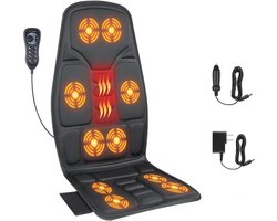 Rugmassageapparaat met warmte en 4 trillingsintensiteiten voor pijnverlichting en ontspanning