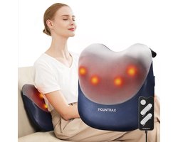Rugmassageapparaat met Warmte en Shiatsu Functie - Draagbaar Kussen voor Rug, Nek en Schouders - Pijnverlichting en Ontspanning