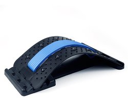 Rugstretcher, meerlaags rugcorrectiebord, biedt ondersteuning aan boven- en onderrug bij een hernia in de lumbale wervelkolom - blauw