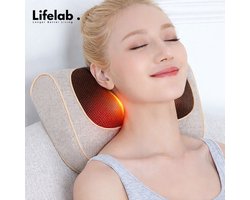 Schouder- en Nekmassage Kussen LifeLab – Shiatsu Massage Pillow met Warmtefunctie – Knedende Dieptemassage voor Nek, Schouders, Rug en Hoofd – Ideaal bij Spanning, Stress, Spierpijn en Vermoeidheid – Ontspanning en Relax Therapie Thuis