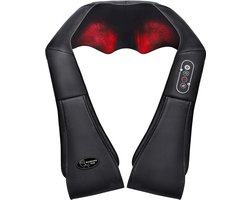 Schouder-nek massageapparaat, rugmassageapparaat met warmtefunctie, 3D Shiatsu knedende massage voor verlichting van spierpijn in het hele lichaam