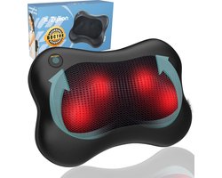 Shiatsu Massage Kussen met Warmte - Ergonomisch en Draagbaar voor Rug, Nek en Schouders