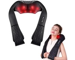 Shiatsu Massageapparaat voor Nek en Rug met Warmte - Diep Weefsel Massager voor Spierpijnverlichting