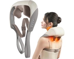 Shiatsu Massageapparaat voor Rug en Nek met Warmte - Elektrisch Massagekussen voor Spierontspanning en Pijnverlichting
