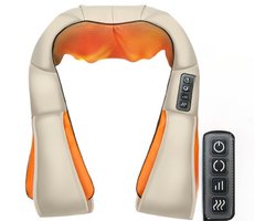 Shiatsu Massagekussen - Elektrisch Nekmassage Apparaat - Massage Apparaten - Nek, Schouder en Rug - Warmtefunctie - Diepe Weefseltherapie - Thuisgebruik - Relaxatie & Pijnverlichting