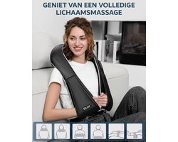 Shiatsu Massagekussen - Elektrische Nek / Rug / Schouder / Voet Massage - Warmtefunctie - 3 Standen