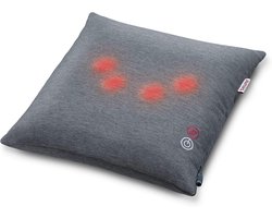 Shiatsu Massagekussen met Warmtefunctie voor Nek, Rug en Schouders - 4 Massagekoppen