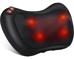 Shiatsu massagekussen voor nek, schouders en rug met warmtefunctie
