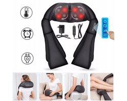 U-vormige nek- en schoudermassager - met warmte - 3D-kneedmassage - voor nek, rug, taille en schouders