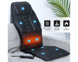 Verwarming Full Body Massager Kussen - Shiatsu Elektrische Massagestoel voor Rug, Nek, Schouder en Taille, Ideaal voor Thuis, Auto en Kantoorstoel