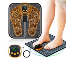 Voetmassageapparaat, elektrisch voetmassageapparaat, draagbare massagemat, voetmassagekussen, 8 standen en 19 instelbare instellingen