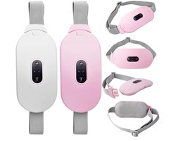 Xilliax Luxe Menstruatie Warmteband - Buik/Rug/Nek - Massage Functie - Oplaadbaar - Wit