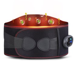 Ynkkvre -Massageapparaten -2-in-1 Rugverwarmingsriem met Massage – Draadloos, Verstelbaar en Compact