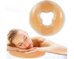Zachte Gel Gezichtsdutje Relax Massager Kussen voor Massagetafel - Siliconen - SPA Bed - Schoonheidssalon - Huidverzorging - Beige .