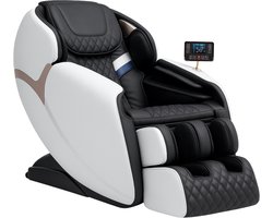 AlienComfort™ - Massagestoel Pluto - Wit - Inclusief massagestoelhoes - 10 Premium Rollers & 12 Airbags - Compact model - Surround sound - Massage stoel - Massagestoel Elektrisch - Massage apparaat