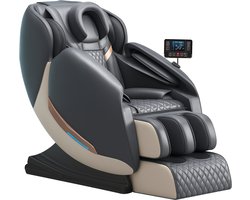 AlienComfort™ Shiatsu Massagestoel LUNA - Grijs - Inclusief massagestoelhoes - 16 Rollers & 14 Airbags - Compact model - Surround sound - Massage stoel - Massagestoel Elektrisch - Massage apparaat - Massage gun