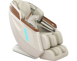 AlienComfort™ Therapeutische Massagestoel ATLAS Beige - 6 Ultra rollers & 18 Airbags - Surround Sound - Massage stoel - Massagestoel Elektrisch - Nekmassage - Massage apparaat
