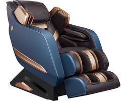 AlienComfort™ Therapeutische Massagestoel ROTAI - Blauw-Goud - 24 Airbags - Ultra Full body Massage - Shiatsu - Surround Sound - Massage stoel - Massagestoel Elektrisch - Massagestoel - Massage apparaat - Massage zetel - Massagefauteuil
