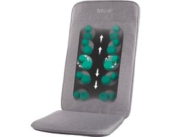 Beurer MG 202 Shiatsu Massagekussen – Massage kussen voor rug en schouders – 4-koppig massagesysteem – Diepgaande Shiatsu rugmassage – Lichtgewicht & Draagbaar – Hoogwaardig textiel – 3 jaar garantie – Geschikt als massagestoel