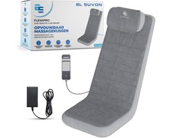 El Suvon - Shiatsu Massagestoel - Shiatsu Massagekussen - Rug- en Nekmassage - Met Verwarming - Grijs